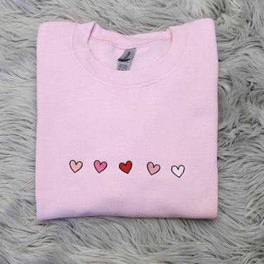 Cute Mini Hearts Embroidered Crewneck | Valentine's Crewneck | Mini Hearts | Gift For her | Cute Crewneck | Mini Embroidery